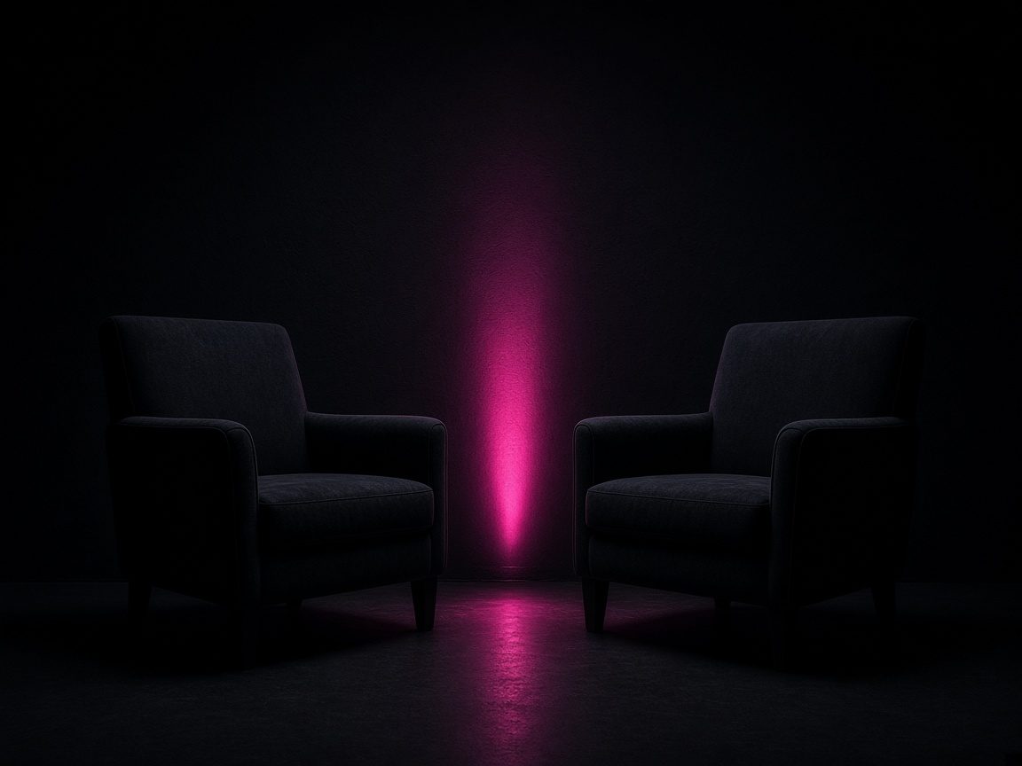 Two empty chairs in the CamZey room
